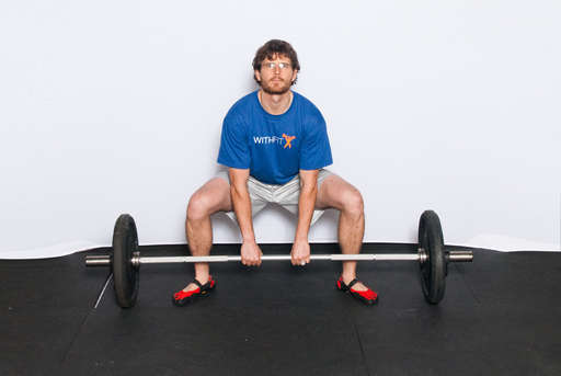 Lower the weight to <2/position 2> by first straightening your arms, then bending your hips and legs.