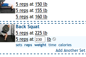 Logging workout example